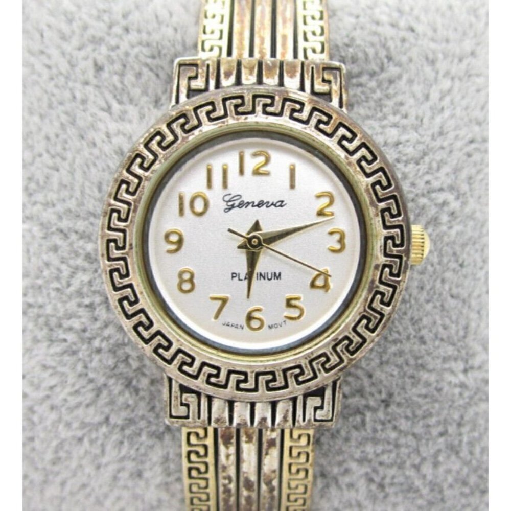 Women's‎ Geneva Platinum Quartz Analog 28mm Dial Causal Round Watch (E103)